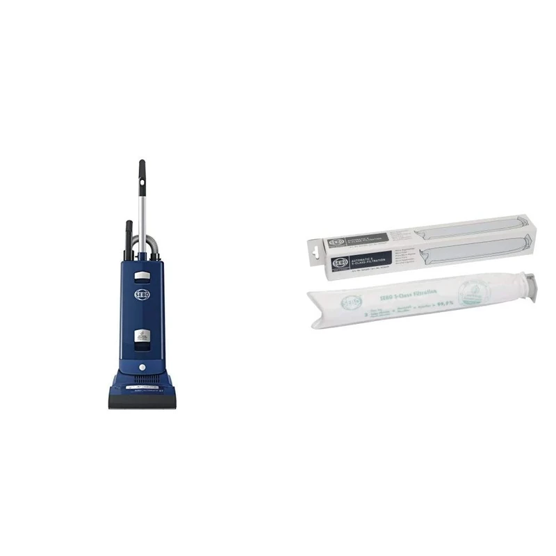 SEBO 91506GB Automatic X7 Extra ePower Upright Vacuum Cleaner, 890 W, Dark Blue/Silver & Genuine Sebo Vacuum Cleaner Micro Hygiene Filter