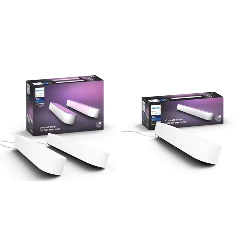 Philips Hue Play White and Colour Ambiance Smart Light Bar 3 Pack [Base Unit + Extension], Entertainment Lighting for TV and Gaming (Compatible with Alexa, Google Assistant and Apple HomeKit)
