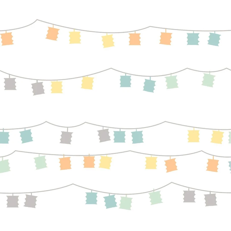 RoomMates RMK11341RL Light Blue Lanterns Peel and Stick Wallpaper - Image 1