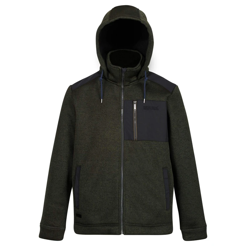 Regatta Westbrook Men's Full-Zip Heavyweight Hi Pile Knit Effect Hooded Fleece - Image 1