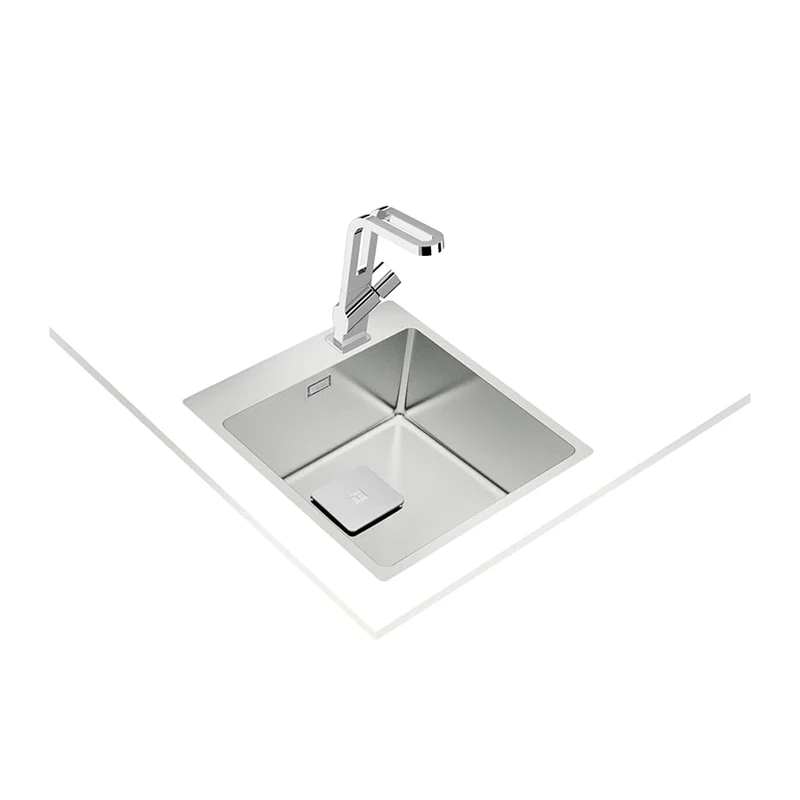 Teka Forlinea Rs15 40.40 Colour Stainless Steel Sink Ref 115000020 50 cm Double Installation Possibility