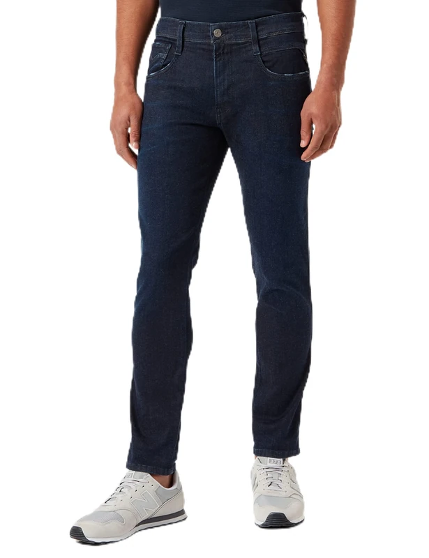 Replay Men's Anbass Slim Jeans, Blue (Dark Blue 7), 27W 32L UK