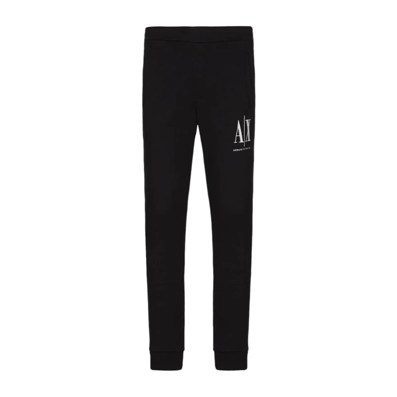 Armani Exchange Men's Icon Project Embroidered Jogger Sports Trousers, Black, L UK