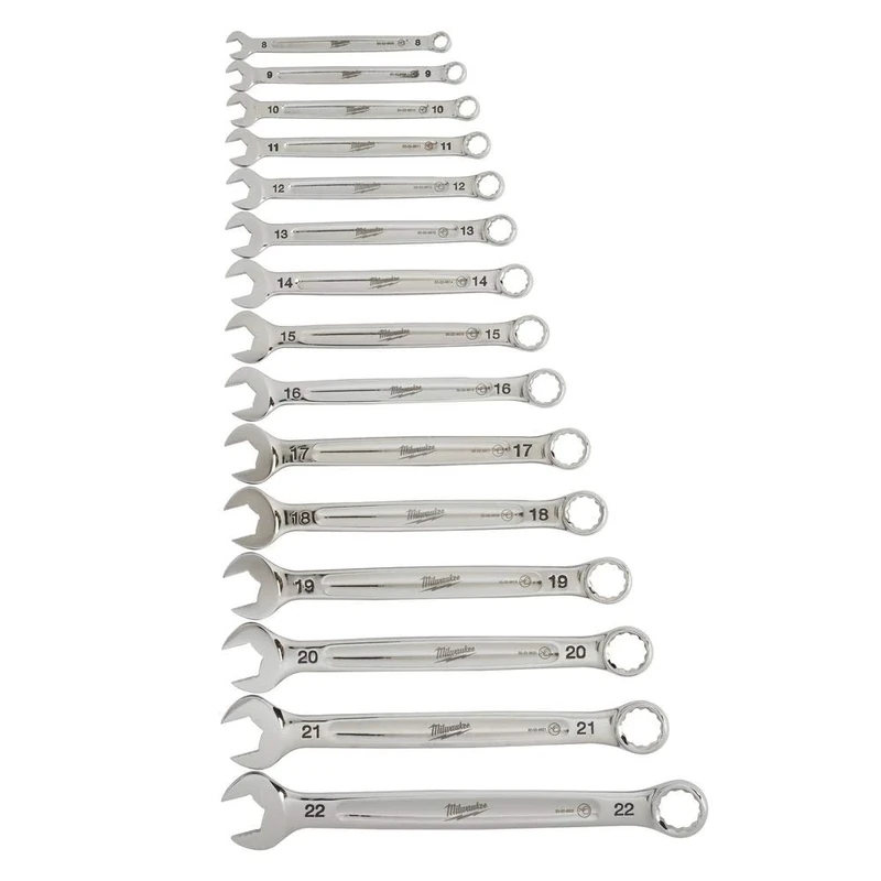 Milwaukee 932464994 Max Bite Ratcheting Combination Spanner Set, 15 Piece