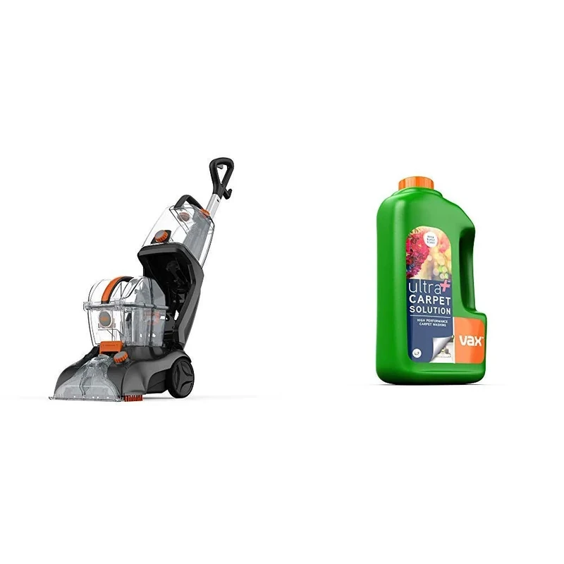 Vax Rapid Power Revive Carpet Washer & Ultra Plus Carpet Cleaning Solution,Rose Burst Scent, 1.5 L