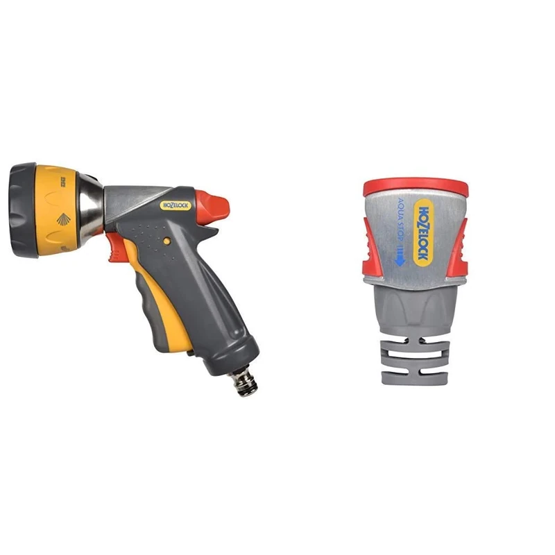 Hozelock Multi Spray Ultramax Gun, Grey/Yellow, 16x10x8 cm