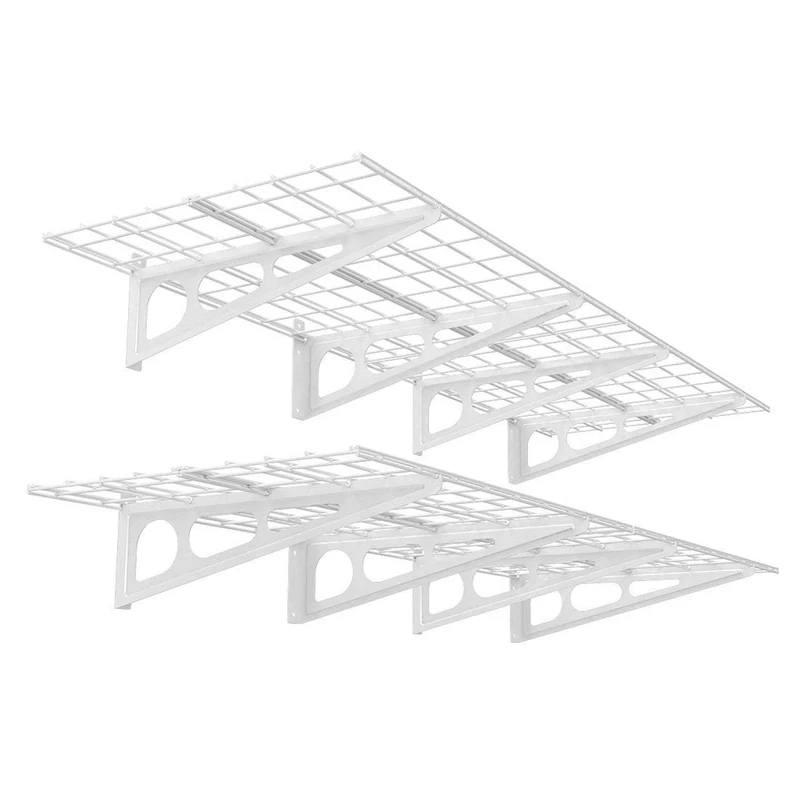 Ergosolid PG26W Double garage shelf for loads up to 180 kg (90 kg per shelf), White