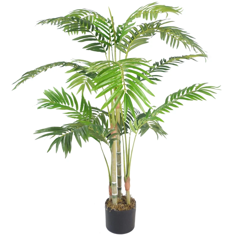 Leaf Large Artificial Palm Tree, Mixed Materials, Green, 120cm