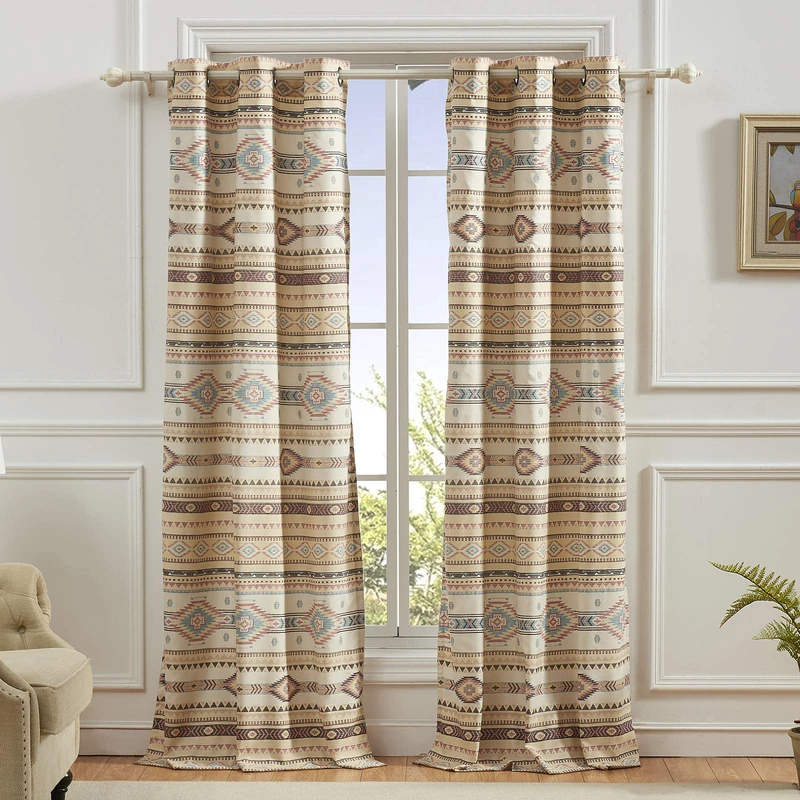 Greenland Home Barefoot Bungalow Phoenix Curtain Panel Pair, 84" - Image 1