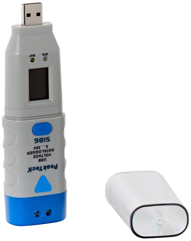 PeakTech P 5186 – USB-Datalogger Voltage: 0. 30V DC, Data Logger with Internal Memory up to 32,000 Readings