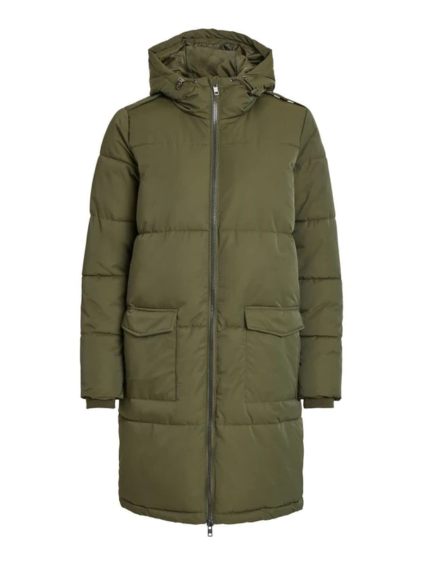 Object NOS Women's Objzhanna L/s Long Jacket Noos Coat, Green (Forest Night Forest Night), 8 (Size: X-Small)