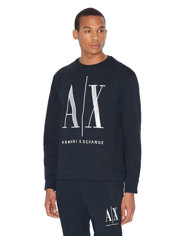 Armani Exchange Men's Icon Project Sweatshirt, Blue, XXL UK