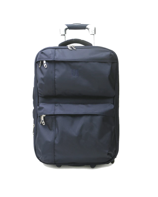 BIBA | Trolley Travel Suitcase, Cabin Suitcase Meri G MG20, Trolley Handle, Zip Closure, Polyester+ABS, Navy Blue Color