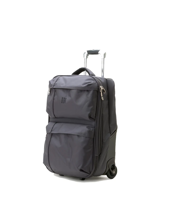 BIBA | Trolley Travel Suitcase, Medium Suitcase Meri G MG24, Trolley Handle, Zip Closure, Polyester+ABS, Anthracite Color