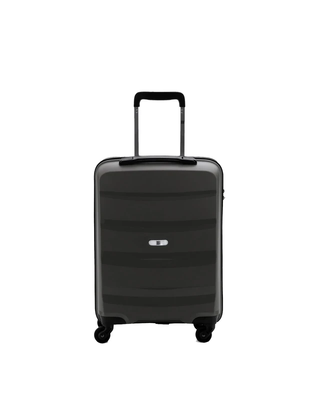 BIBA | Trolley Travel Suitcase, Cabin Suitcase Carri G CR20, Trolley Handle, Zip Closure, PP Polypropylene, Black Color