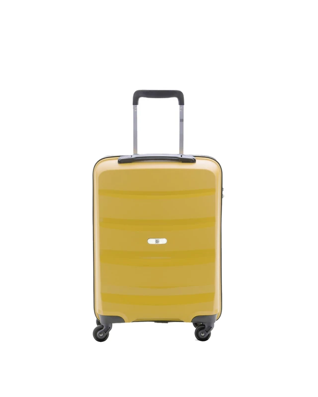BIBA | Trolley Travel Suitcase, Cabin Suitcase Carri G CR20, Trolley Handle, Zip Closure, PP Polypropylene, Yellow Color