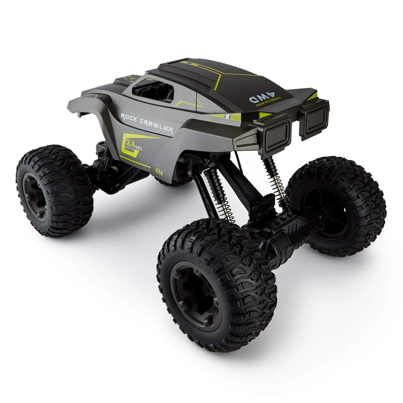 CMJ RC Cars Rock Crawler With Adjustable Chassis Climb 4 X 4 Monster Truck 4WD Remote Control Car 2.4Ghz (Grey 1:10)…