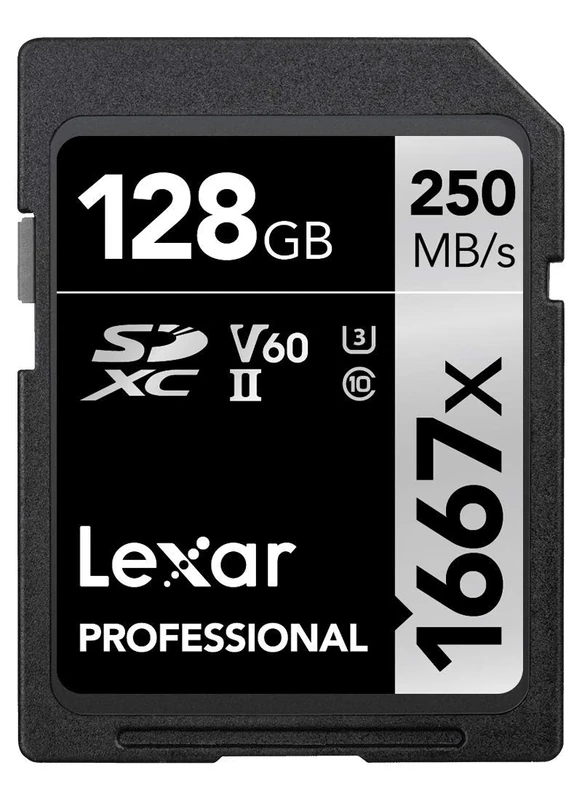 Lexar Professional 1667x 128GB SDXC UHS-II Card - 250MB/s Read