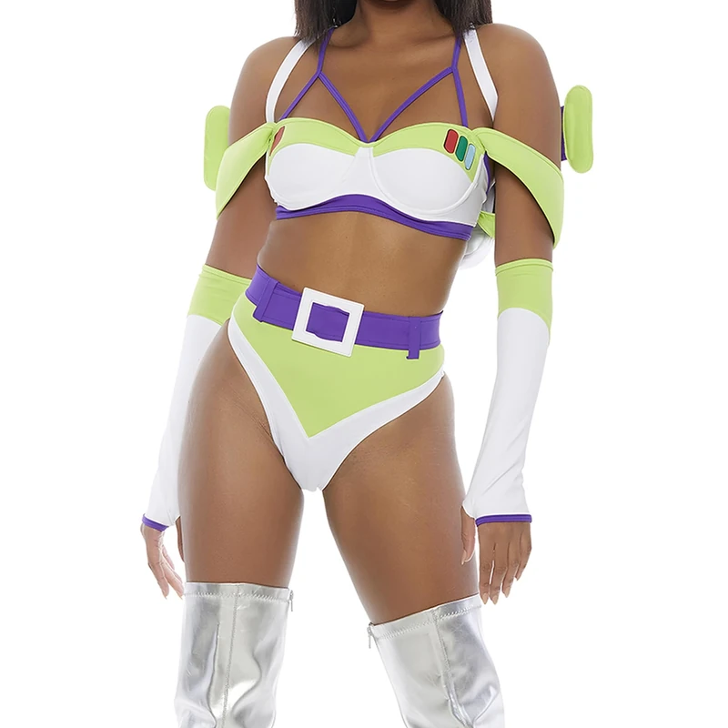 Forplay Women's to Infinity Sexy Astronaut Movie Character Costume, White, L/XL - Image 1