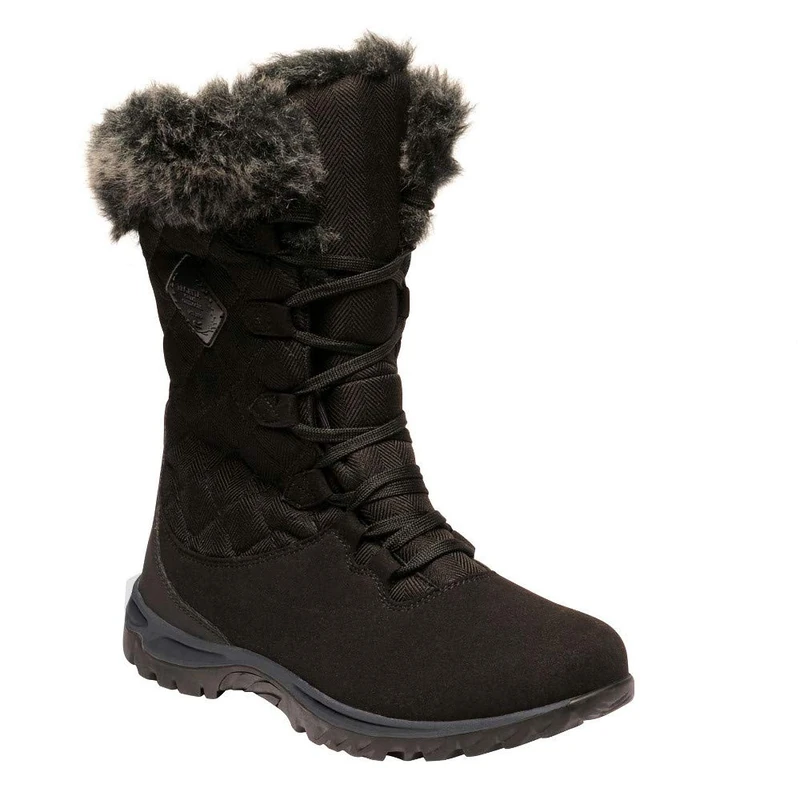 Regatta Great Outdoors Womens/Ladies Newley Faux Fur Trim Thermo Boots (3 UK) (Black/Briar Grey)