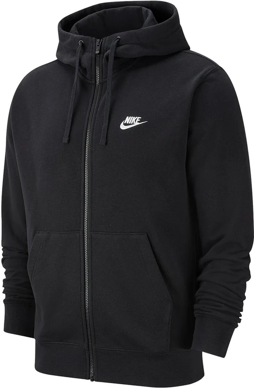 NIKE Men's Sportswear Club Sweatshirt, Black/Black/White, L UK