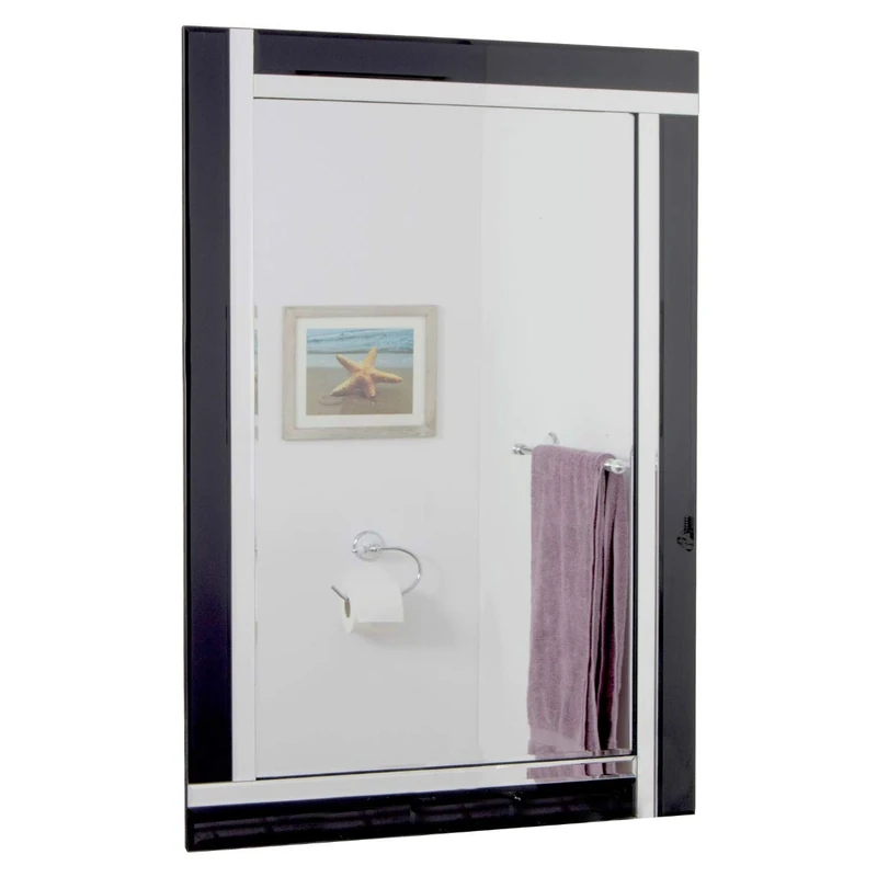 MirrorOutlet New Single Bevelled Venetian Wall Mirror 68 x 58CM 2ft3 x 1ft11, Frameless