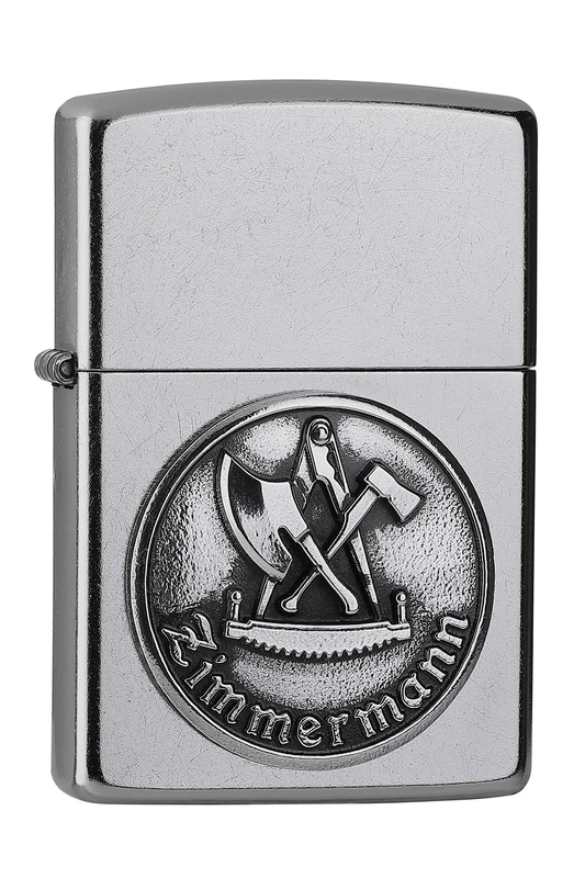 Zippo Windproof Lighter - Carpenter, Street Chrome, Emblem - Refillable - Reusable - Windproof Design - Gift Box - Made in USA