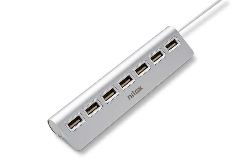 Nilox Hub 7 Port, 2.0 Aluminium
