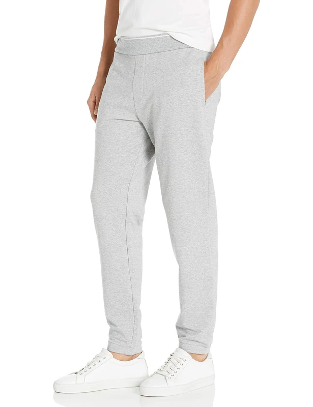 Armani Exchange AX Men's Drawstring Jogger with Logo Zip Pocket, Bc06 Alloy Heather, Medium