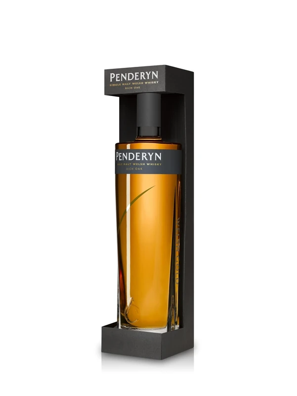 Penderyn Rich Oak, Single Malt Welsh Whisky, Gold Range Edition - 46% ABV, 70cl, Award Winning, Presented in a Premium Gift Box, Crafted in Wales