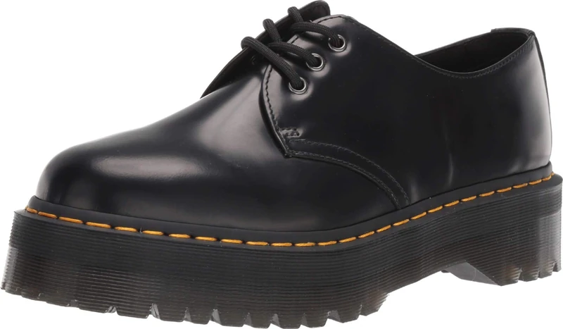 Dr. Martens Unisex 3 Eye Shoe Oxford, Black Polished Smooth, 3 UK