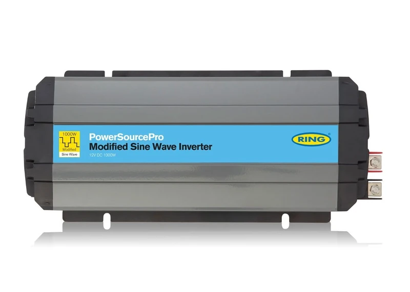 RING 12V 1000W Modified Sine Wave Inverter - Single Socket: Compact Heavy Duty Extruded Casing