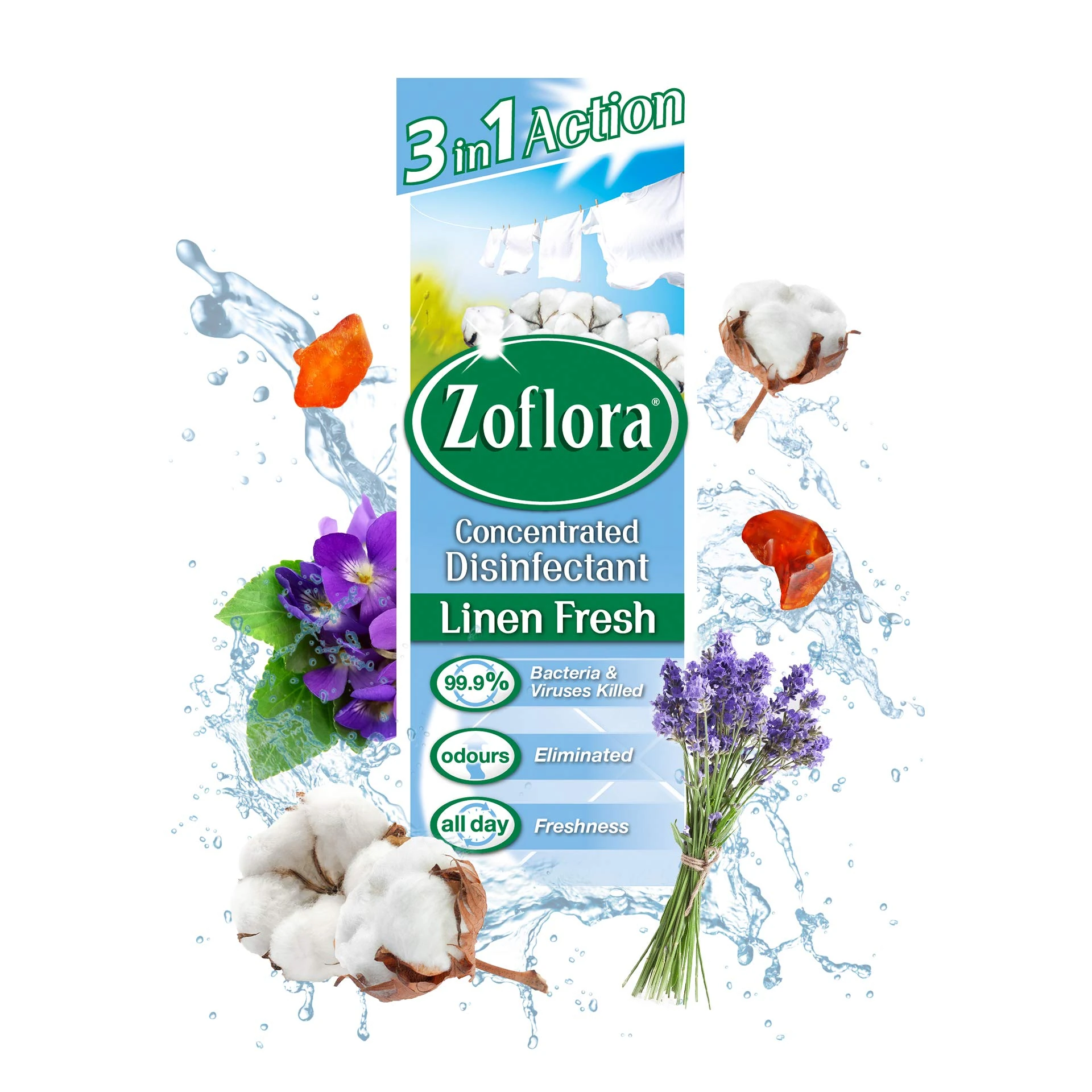 Zoflora Concentrated Disinfectant Linen Fresh 120ml