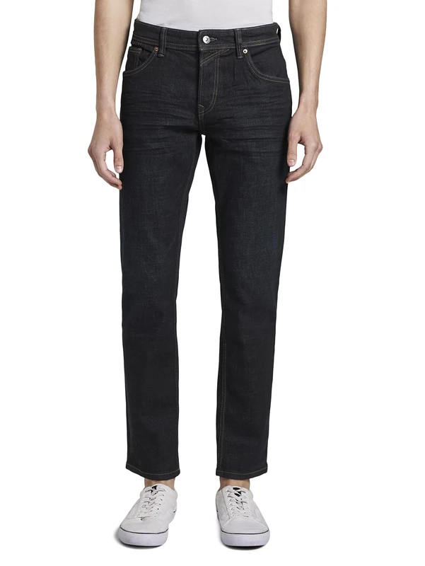TOM TAILOR Denim Men Jeans 202212 Aedan Straight, 10136 - Dark Blue Denim, 31W / 32L