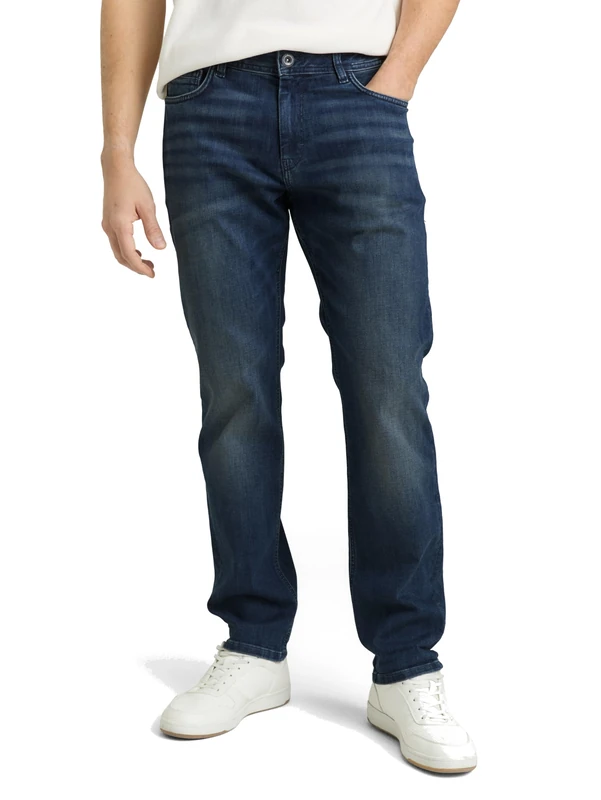 TOM TAILOR Men's 202212 Marvin Straight Jeans, 10282 - Dark Stone Wash Denim (New), 36W / 32L