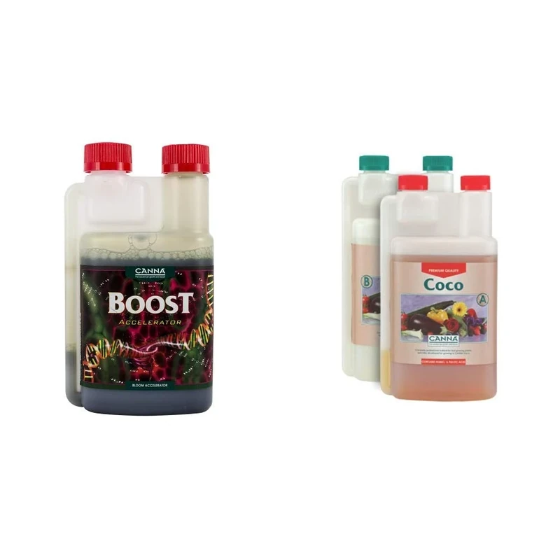 Canna boost 250ml Accelerator & Coco 1L A&B Bottles Set