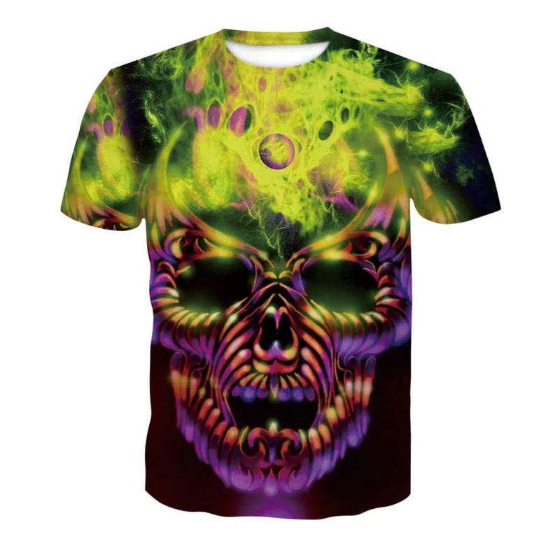 WWDDVH Skull 3D T Shirt Summer Mens Fashion Tops Male Print Harajuku Wolf Men Women Casual T-Shirts - Image 1