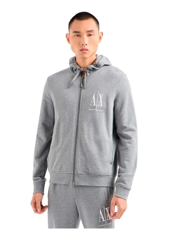 Armani Exchange Felpa Uomo Grigia con Logo 8NZMPP Grigio XL