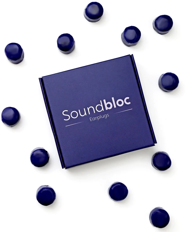 Soundbloc Earplugs - Silicone, 27dB Noise Reduction, Medium-Large