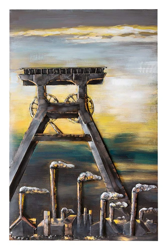 GILDE Gallery Picture Glück auf - Art Object - Handmade Metal Art 120 x 80 cm - Image 1