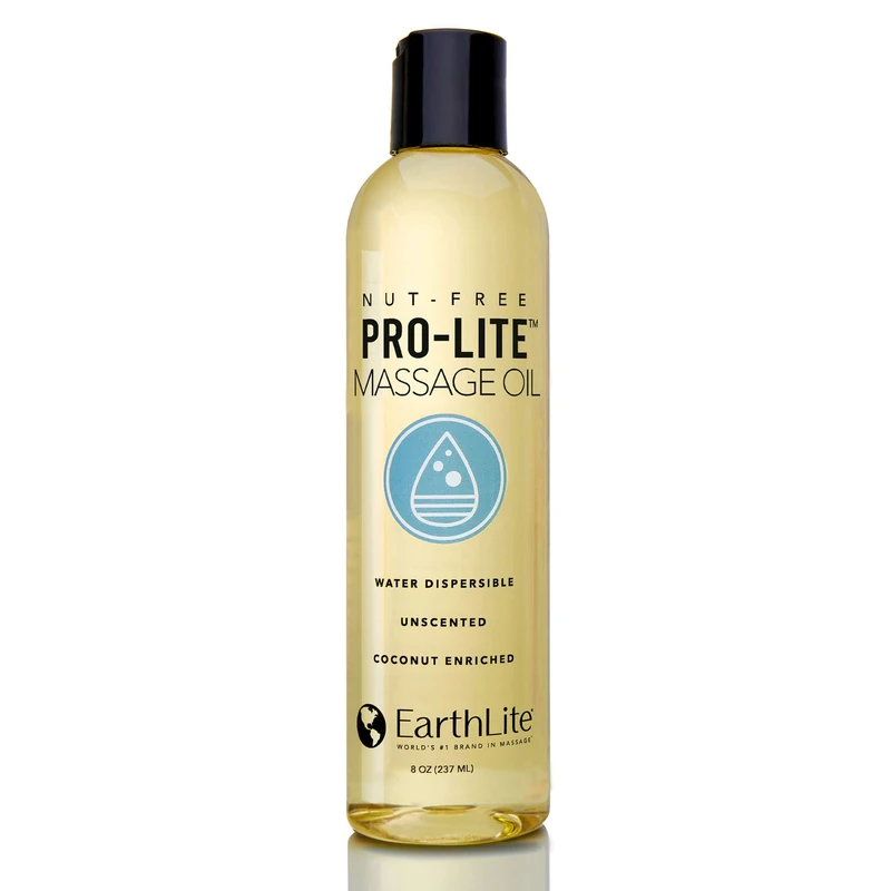 EARTHLITE Massage Oil PRO-LITE – NEW FORMULA: Highest Quality, Plant-Based, High Performing for Therapists & Clients, Nut-Free, Unscented
