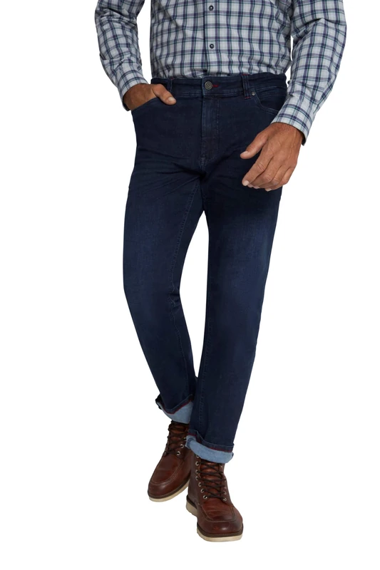 JP 1880 Menswear Big & Tall Plus Size L-8XL Straight Fit Jeans FLEXNAMIC® Dark Blue 52 722849 93-52