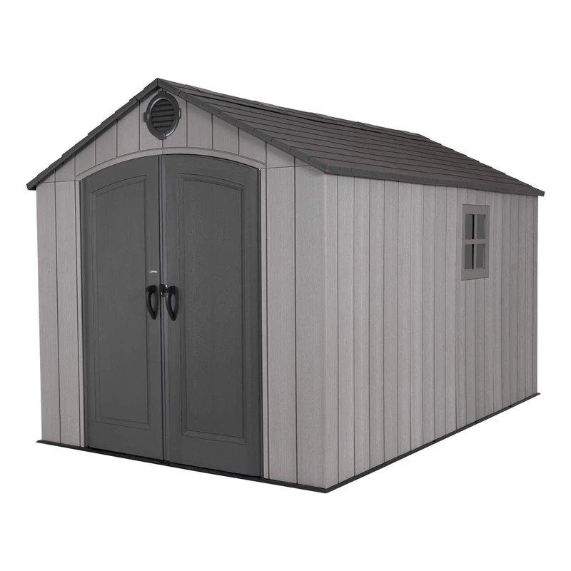 Lifetime Outdoor Storage Shed, Storm Dust, 8 ft x 12.5 ft