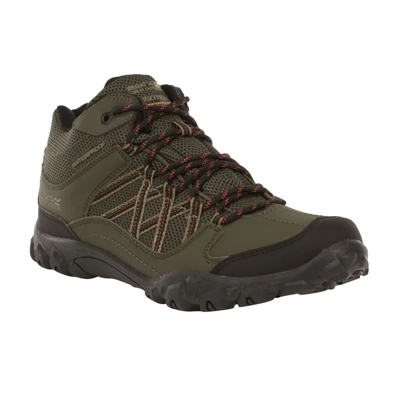 Regatta Mens Edgepoint Hydropel Mid Height Walking Boots, Waterproof & Breathable with Hardwearing Threads & TECFOAM Insock - Perfect for Outdoors, Walking, Hiking & Climbing