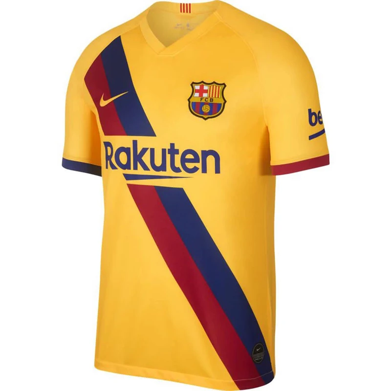 Nike Men Fcb M Nk Brt Stad Jsy Ss AW Football T-Shirt - Varsity Maize/(Varsity Maize) (Full Sponsor), Large