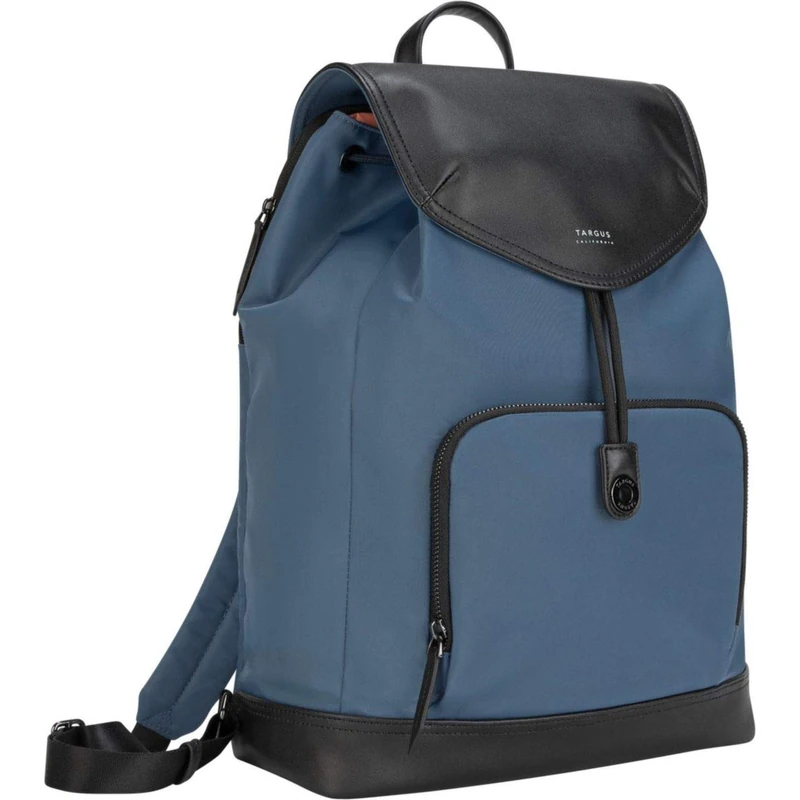 Targus Newport Drawstring Travel and Commute Backpack with Protective Storage fit up to 15-Inch Laptop, Blue (TSB96403GL)