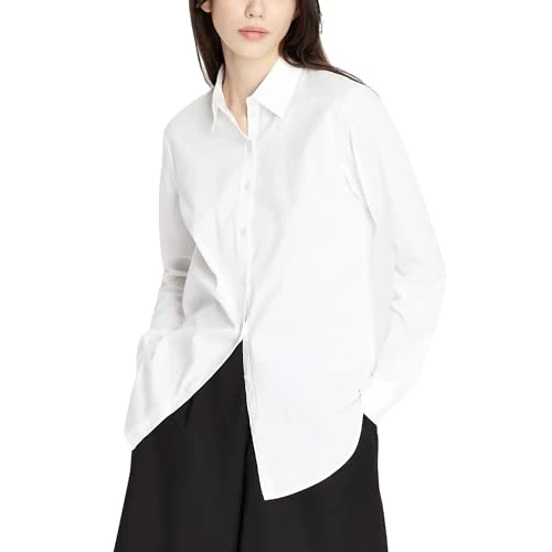 Armani Exchange Women's Casual & Elegant Blouse Not Applicable, White (Optic White 1000), Medium