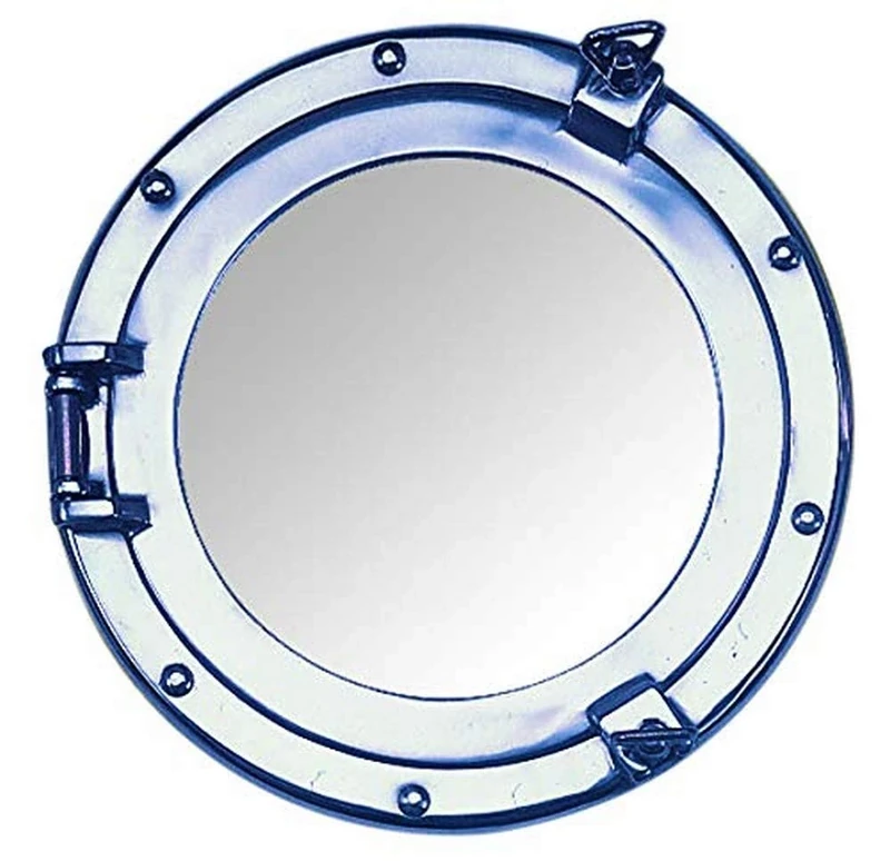 Aluminium Porthole Mirror, 50 cm
