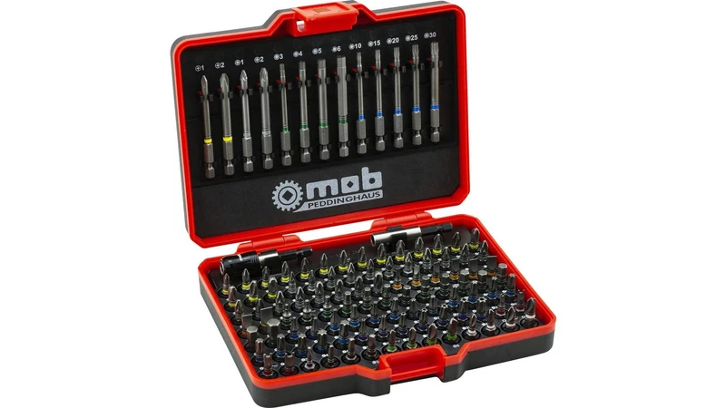 Peddinghaus 9460113001 113-Piece Set with Colour Ring Including 2X Magnetic Holder Bit Set - Image 1