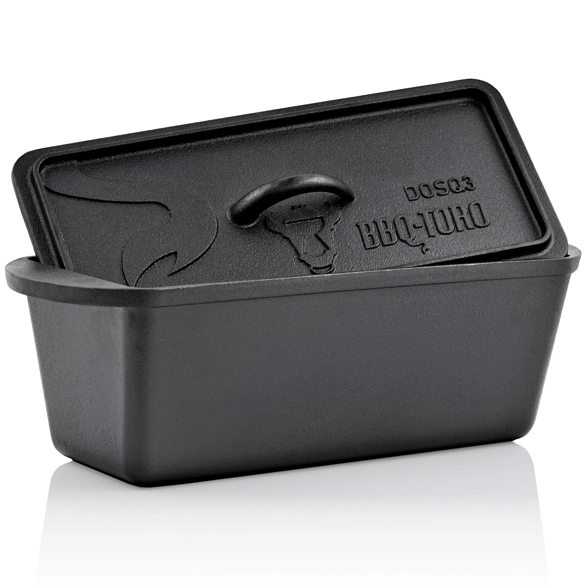 BBQ-Toro dutch oven pan | Cast iron bread baking pan | 3.0 litres pre-seasoned cast iron dutch pot | Dutch oven cast iron